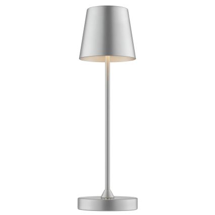 Brilliant - LED dæmpbar genopladelig berøringsbetjent udendørs bordlampe ELORA LED/2,5W/5V 2700K 2600 mAh IP44 sølv