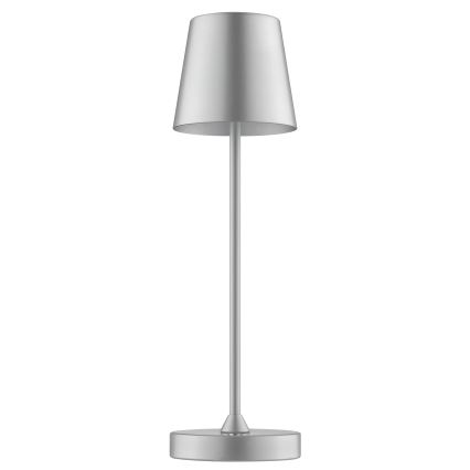 Brilliant - LED dæmpbar genopladelig berøringsbetjent udendørs bordlampe ELORA LED/2,5W/5V 2700K 2600 mAh IP44 sølv