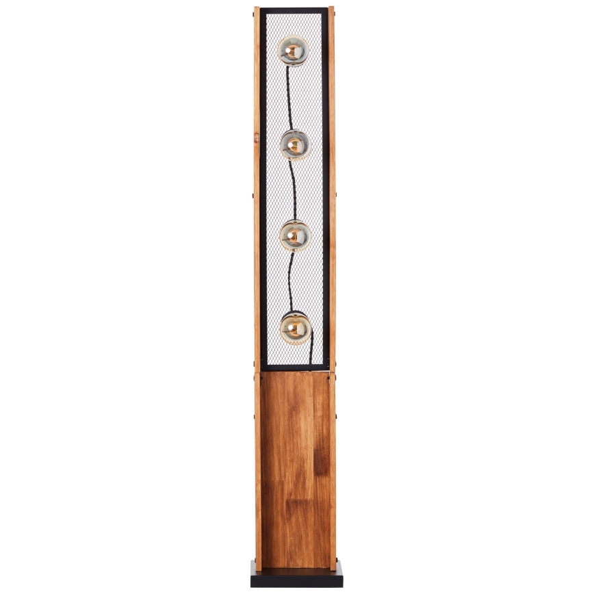 Brilliant - Gulvlampe CALANDRA 4xE27/42W/230V i fyrretræ