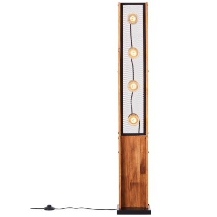 Brilliant - Gulvlampe CALANDRA 4xE27/42W/230V i fyrretræ