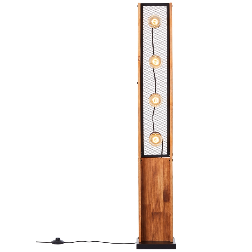 Brilliant - Gulvlampe CALANDRA 4xE27/42W/230V i fyrretræ