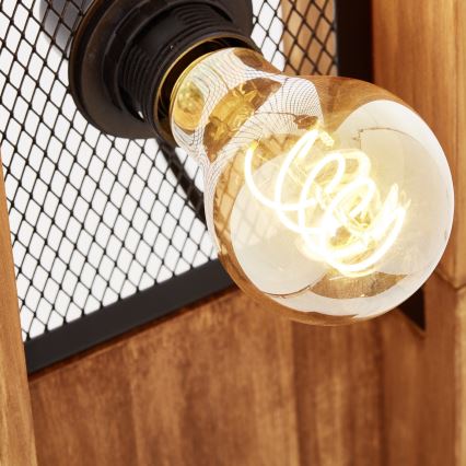 Brilliant - Gulvlampe CALANDRA 4xE27/42W/230V i fyrretræ