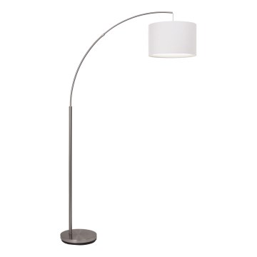 Brilliant - Gulvlampe CLARIE 1xE27/60W/230V mat krom/hvid