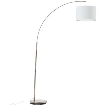 Brilliant - Gulvlampe CLARIE 1xE27/60W/230V mat krom/hvid