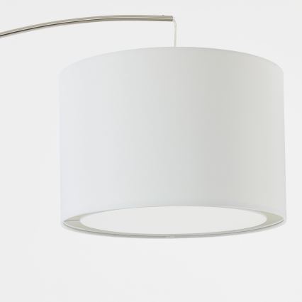 Brilliant - Gulvlampe CLARIE 1xE27/60W/230V mat krom/hvid
