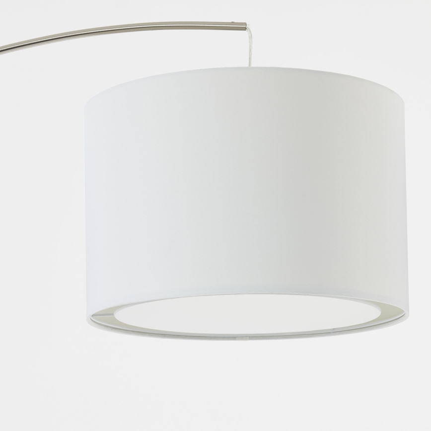 Brilliant - Gulvlampe CLARIE 1xE27/60W/230V mat krom/hvid
