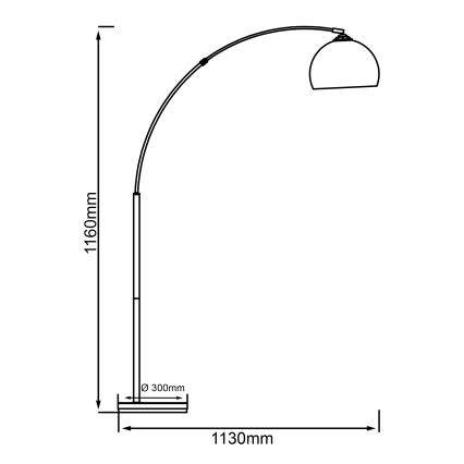 Brilliant - Gulvlampe VESSA 1xE27/60W/230V blank krom/hvid