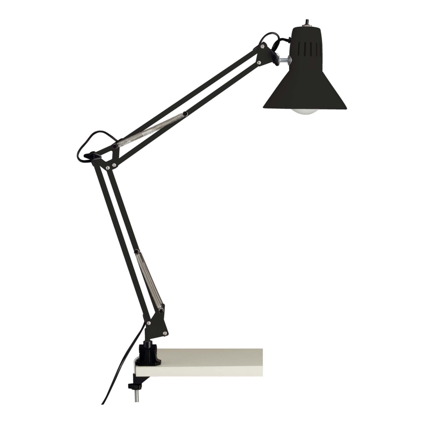 Brilliant - HOBBY bordlampe med klemme 1xE27/40W/230V sort