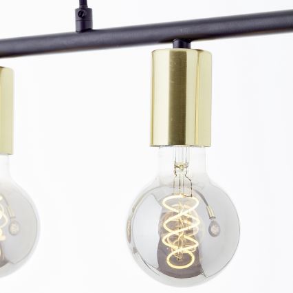 Brilliant - KERRY pendel på kabel 5xE27/40W/230V sort/messing