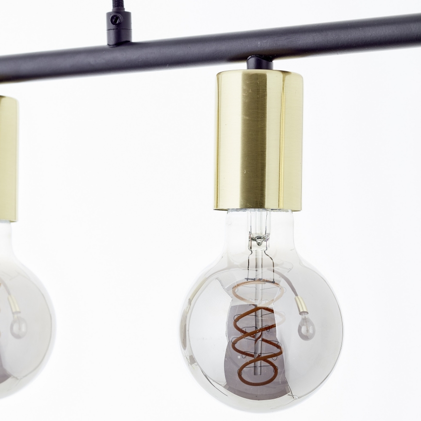 Brilliant - KERRY pendel på kabel 5xE27/40W/230V sort/messing