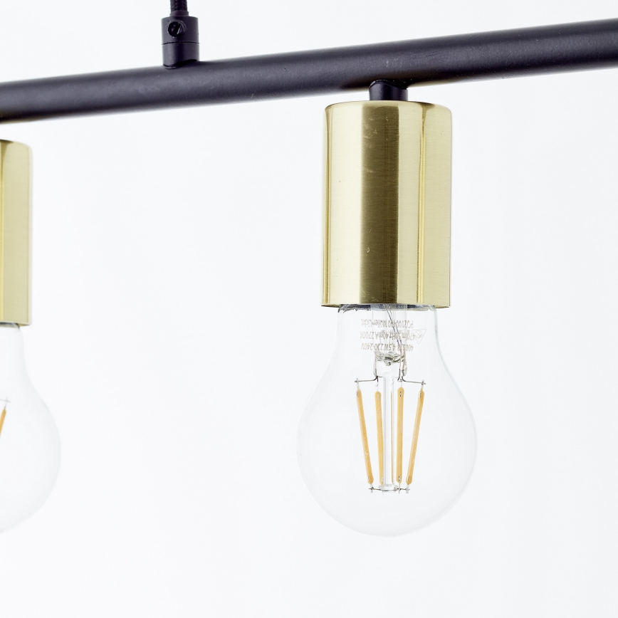 Brilliant - KERRY pendel på kabel 5xE27/40W/230V sort/messing