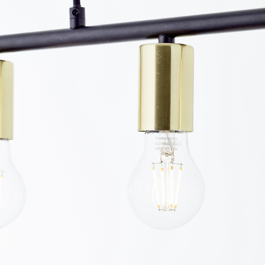 Brilliant - KERRY pendel på kabel 5xE27/40W/230V sort/messing