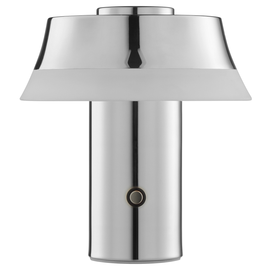 Brilliant - KINICH LED-bordlampe, dæmpbar, genopladelig og berøringsbetjent LED/2,5W/5V 2700K 2600 mAh blank krom