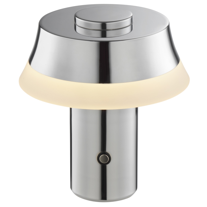 Brilliant - KINICH LED-bordlampe, dæmpbar, genopladelig og berøringsbetjent LED/2,5W/5V 2700K 2600 mAh blank krom