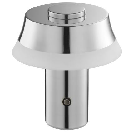 Brilliant - KINICH LED-bordlampe, dæmpbar, genopladelig og berøringsbetjent LED/2,5W/5V 2700K 2600 mAh blank krom