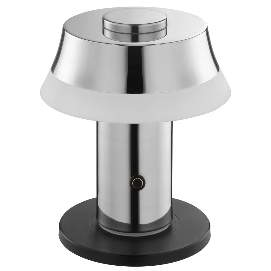 Brilliant - KINICH LED-bordlampe, dæmpbar, genopladelig og berøringsbetjent LED/2,5W/5V 2700K 2600 mAh blank krom