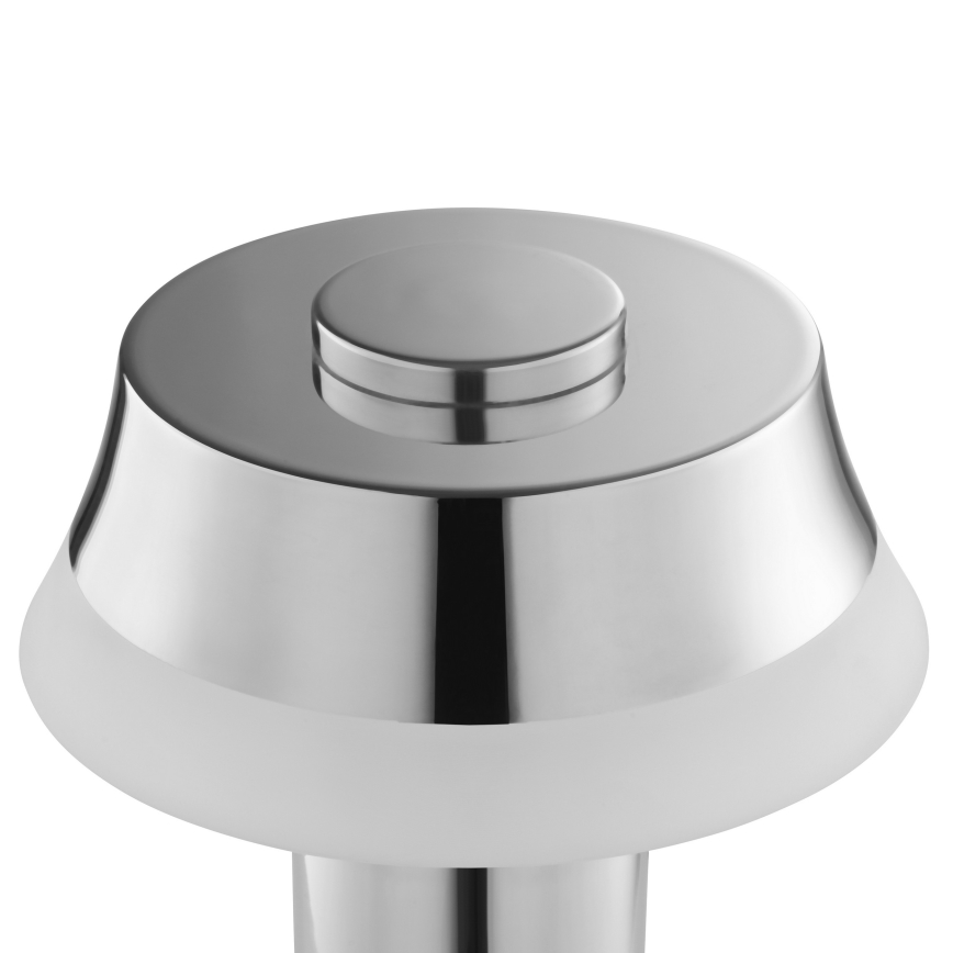 Brilliant - KINICH LED-bordlampe, dæmpbar, genopladelig og berøringsbetjent LED/2,5W/5V 2700K 2600 mAh blank krom