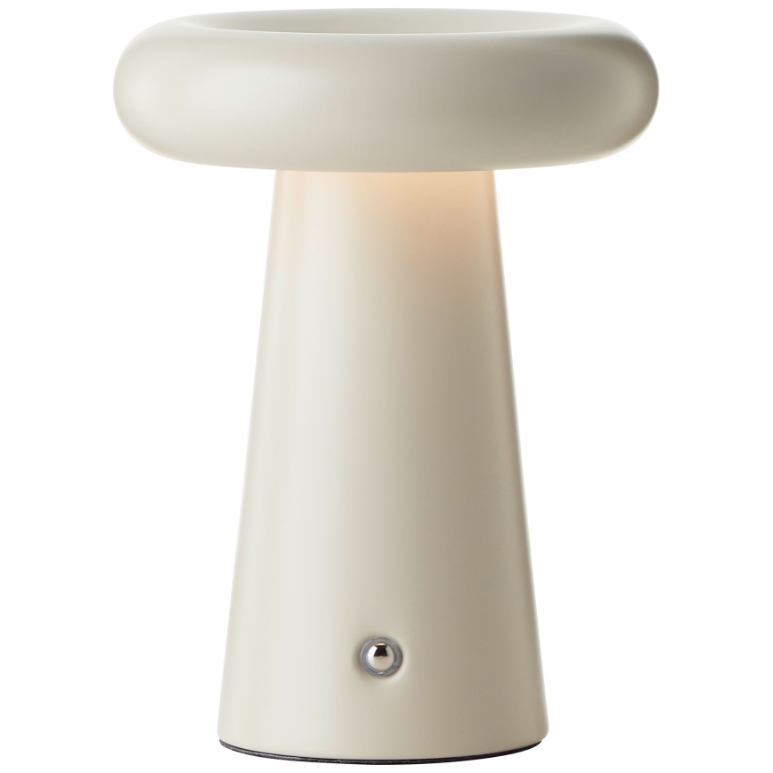 Brilliant - LED bordlampe m. touch-funktion dæmpbar MUFFIN LED/3W/5V USB IP44 cremefarvet