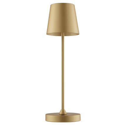 Brilliant - LED Dæmpbar genopladelig berøringsbetjent udendørs bordlampe ELORA LED/2,5W/5V 2700K 2600 mAh IP44 guld