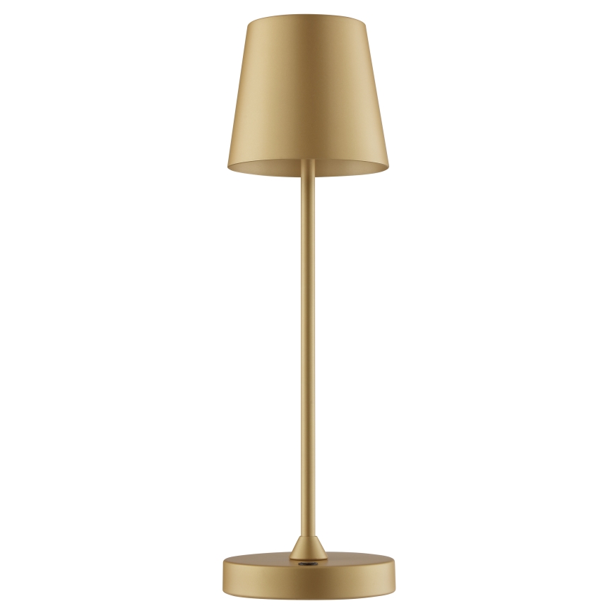 Brilliant - LED Dæmpbar genopladelig berøringsbetjent udendørs bordlampe ELORA LED/2,5W/5V 2700K 2600 mAh IP44 guld