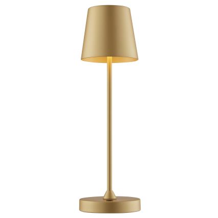 Brilliant - LED Dæmpbar genopladelig berøringsbetjent udendørs bordlampe ELORA LED/2,5W/5V 2700K 2600 mAh IP44 guld