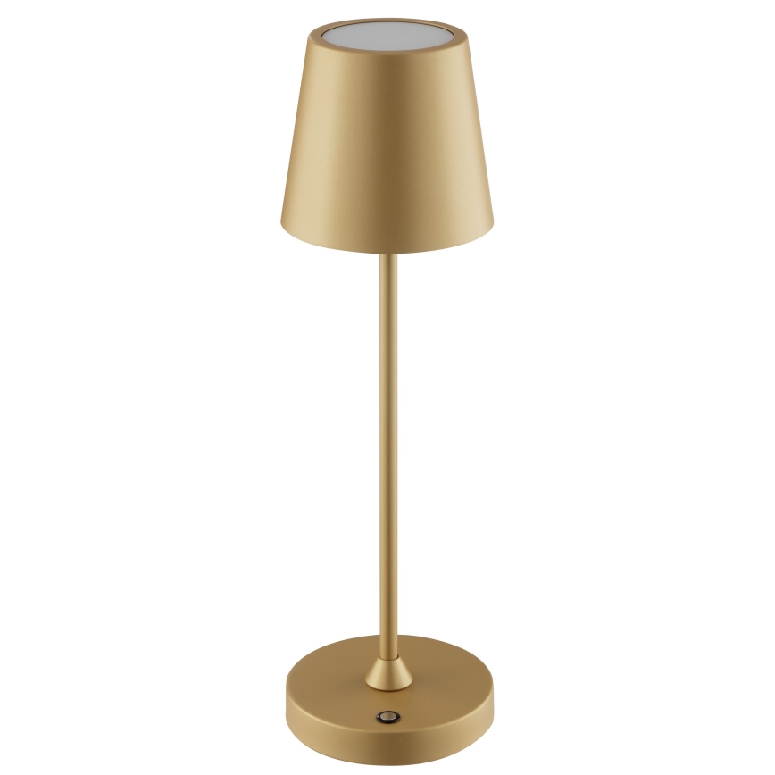 Brilliant - LED Dæmpbar genopladelig berøringsbetjent udendørs bordlampe ELORA LED/2,5W/5V 2700K 2600 mAh IP44 guld