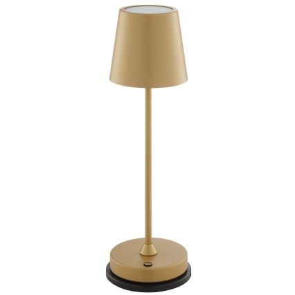 Brilliant - LED Dæmpbar genopladelig berøringsbetjent udendørs bordlampe ELORA LED/2,5W/5V 2700K 2600 mAh IP44 guld