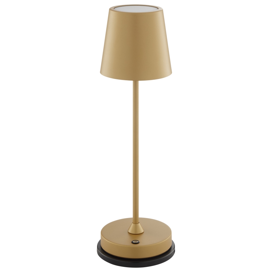 Brilliant - LED Dæmpbar genopladelig berøringsbetjent udendørs bordlampe ELORA LED/2,5W/5V 2700K 2600 mAh IP44 guld