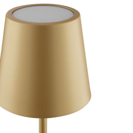 Brilliant - LED Dæmpbar genopladelig berøringsbetjent udendørs bordlampe ELORA LED/2,5W/5V 2700K 2600 mAh IP44 guld