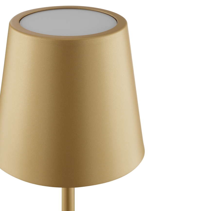 Brilliant - LED Dæmpbar genopladelig berøringsbetjent udendørs bordlampe ELORA LED/2,5W/5V 2700K 2600 mAh IP44 guld