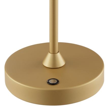 Brilliant - LED Dæmpbar genopladelig berøringsbetjent udendørs bordlampe ELORA LED/2,5W/5V 2700K 2600 mAh IP44 guld