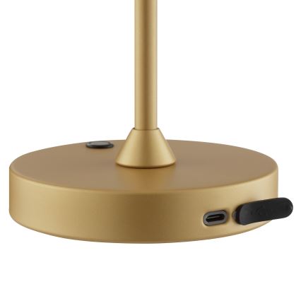 Brilliant - LED Dæmpbar genopladelig berøringsbetjent udendørs bordlampe ELORA LED/2,5W/5V 2700K 2600 mAh IP44 guld
