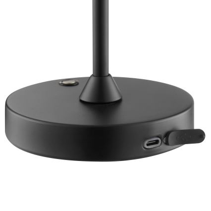 Brilliant - LED genopladelig dæmpbar berøringsbetjent udendørs bordlampe ELORA LED/2,5W/5V 2700K 2600 mAh IP44 sort