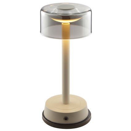 Brilliant - LED Dæmpbar genopladelig berøringsbetjent udendørs bordlampe RAZOR LED/2,5W/5V 2700K 2600 mAh IP44 grå