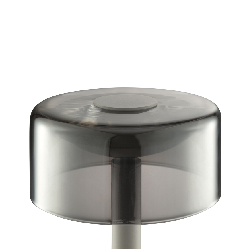 Brilliant - LED Dæmpbar genopladelig berøringsbetjent udendørs bordlampe RAZOR LED/2,5W/5V 2700K 2600 mAh IP44 grå