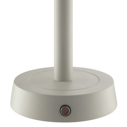 Brilliant - LED Dæmpbar genopladelig berøringsbetjent udendørs bordlampe RAZOR LED/2,5W/5V 2700K 2600 mAh IP44 grå