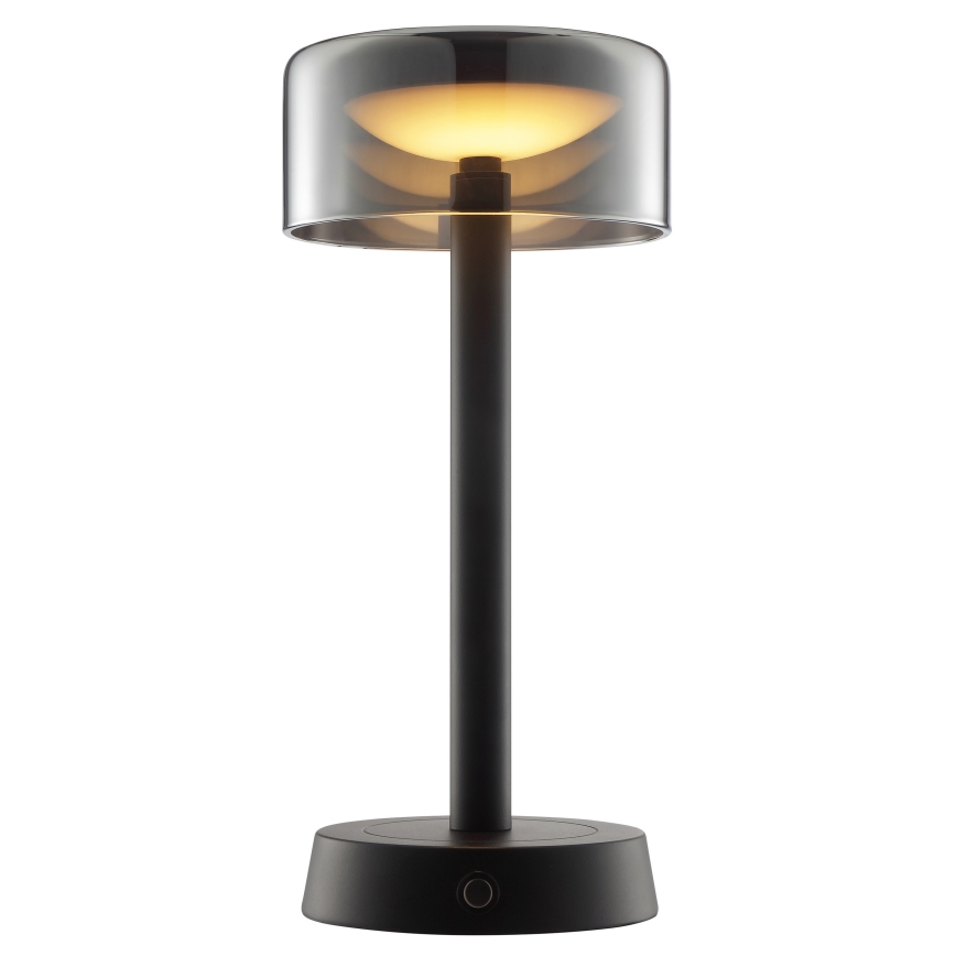 Brilliant - LED dæmpbar genopladelig berøringsbetjent udendørs bordlampe RAZOR LED/2,5W/5V 2700K 2600 mAh IP44 sort