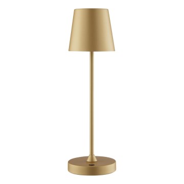 Brilliant - LED Dæmpbar genopladelig berøringsbetjent udendørs bordlampe ELORA LED/2,5W/5V 2700K 2600 mAh IP44 guld