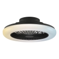 Brilliant - LED-dæmpbar loftlampe med ventilator MONTERO LED/20W/230V 2700-6500K Ø 42 cm sort + fjernbetjening