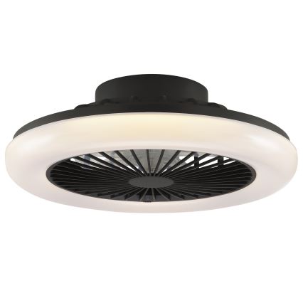 Brilliant - LED-dæmpbar loftlampe med ventilator MONTERO LED/20W/230V 2700-6500K Ø 42 cm sort + fjernbetjening