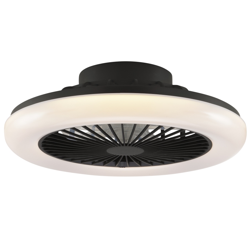 Brilliant - LED-dæmpbar loftlampe med ventilator MONTERO LED/20W/230V 2700-6500K Ø 42 cm sort + fjernbetjening