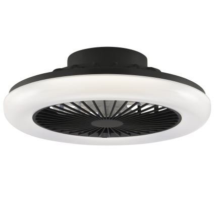 Brilliant - LED-dæmpbar loftlampe med ventilator MONTERO LED/20W/230V 2700-6500K Ø 42 cm sort + fjernbetjening