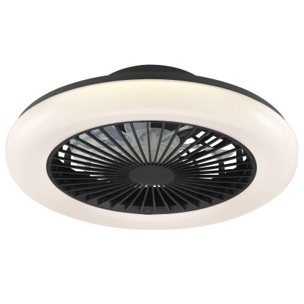 Brilliant - LED-dæmpbar loftlampe med ventilator MONTERO LED/20W/230V 2700-6500K Ø 42 cm sort + fjernbetjening