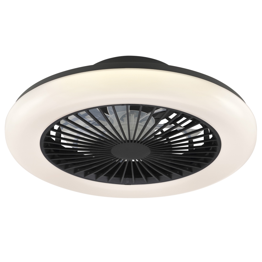 Brilliant - LED-dæmpbar loftlampe med ventilator MONTERO LED/20W/230V 2700-6500K Ø 42 cm sort + fjernbetjening