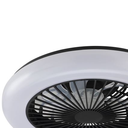 Brilliant - LED-dæmpbar loftlampe med ventilator MONTERO LED/20W/230V 2700-6500K Ø 42 cm sort + fjernbetjening