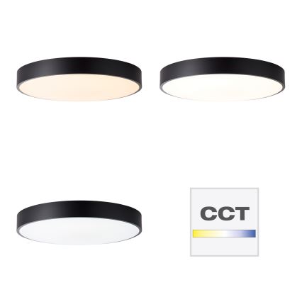 Brilliant - LED dæmpbar loftlampe SLIMLINE LED/60W/230V 3000-6500K Ø 49 cm sort + fjernbetjening