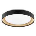 Brilliant - LED dæmpbar loftlampe WALDO LED/24W/230V 3000-6500K pr. 38,5 cm sort/guld + fjernbetjening