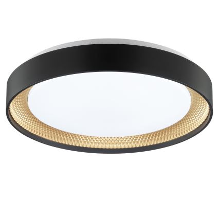 Brilliant - LED dæmpbar loftlampe WALDO LED/24W/230V 3000-6500K pr. 38,5 cm sort/guld + fjernbetjening