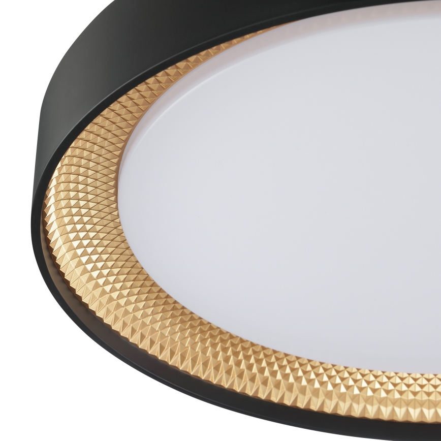 Brilliant - LED dæmpbar loftlampe WALDO LED/24W/230V 3000-6500K pr. 38,5 cm sort/guld + fjernbetjening