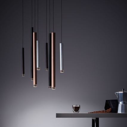 Brilliant - LED dæmpbar pendel på kabel CEMBALO LED/32W/230V mat krom/sort/brun